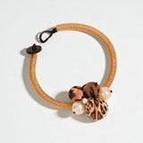 Leopard Pearl Statement Necklace - Q03429