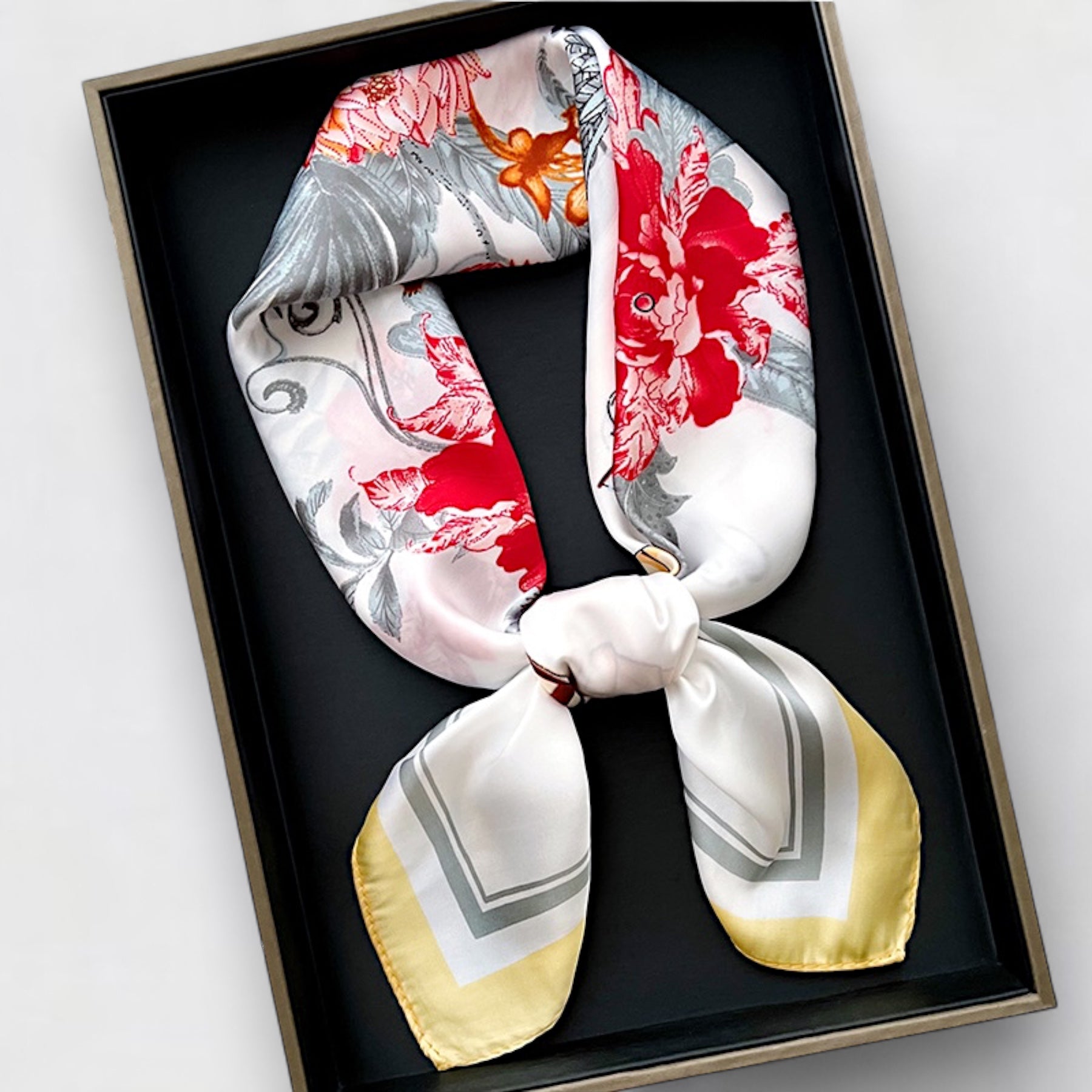 70 x 70 Mix Floral Print Silk Touch Square Scarf - Q65673 – Kiss