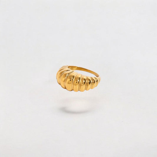 Gold Chunky Statement Stainless Steel Ring