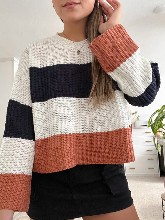 Freya - Colorblock Knitted Sweater