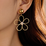 Floral with Pearl Statement Earrings