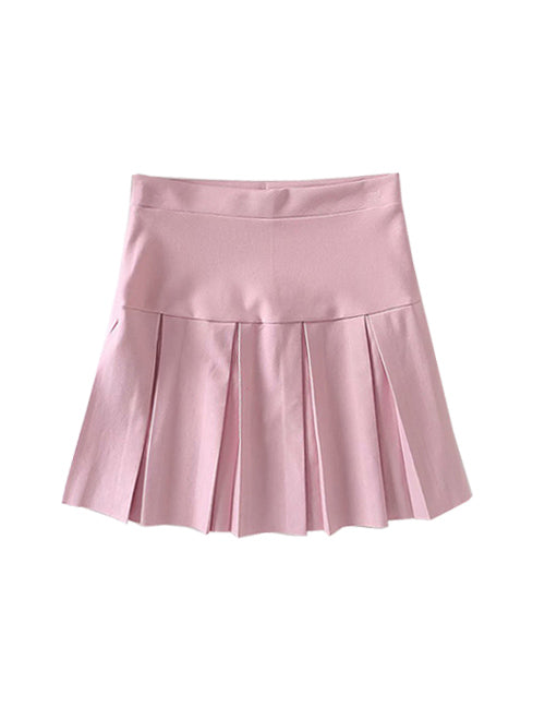 Pink Pleated Mini Skirt - Kiss the Rainbow